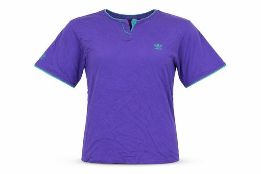 Adidas Unisex Purple Henley T-Shirt Size 12