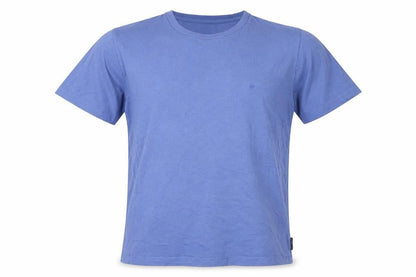 Front view of French Connection Men Blue T-Shirt, Medium, Crew Neck Classic