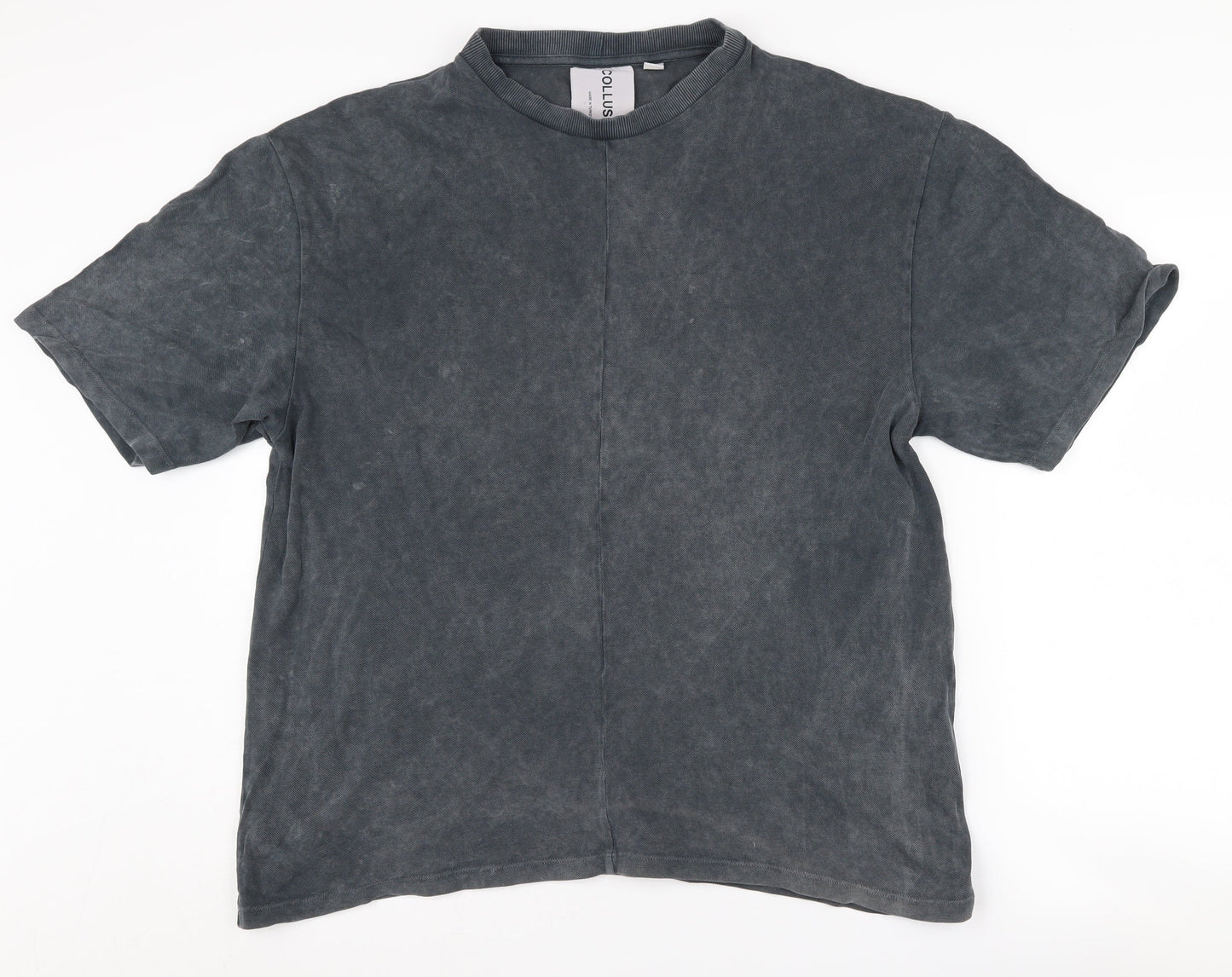 Collusion Men's Black Crew Neck T-Shirt, M