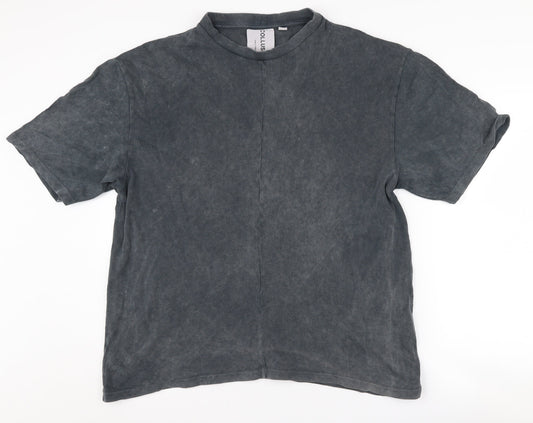 Collusion Men's Black Crew Neck T-Shirt, M