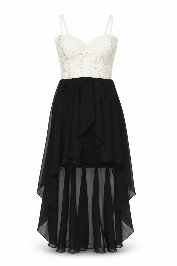 KIAH Women's Black Ivory Slip Dress Size 8