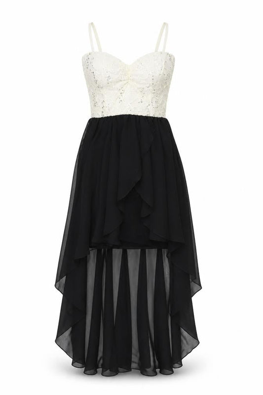 KIAH Women's Black Ivory Slip Dress Size 8