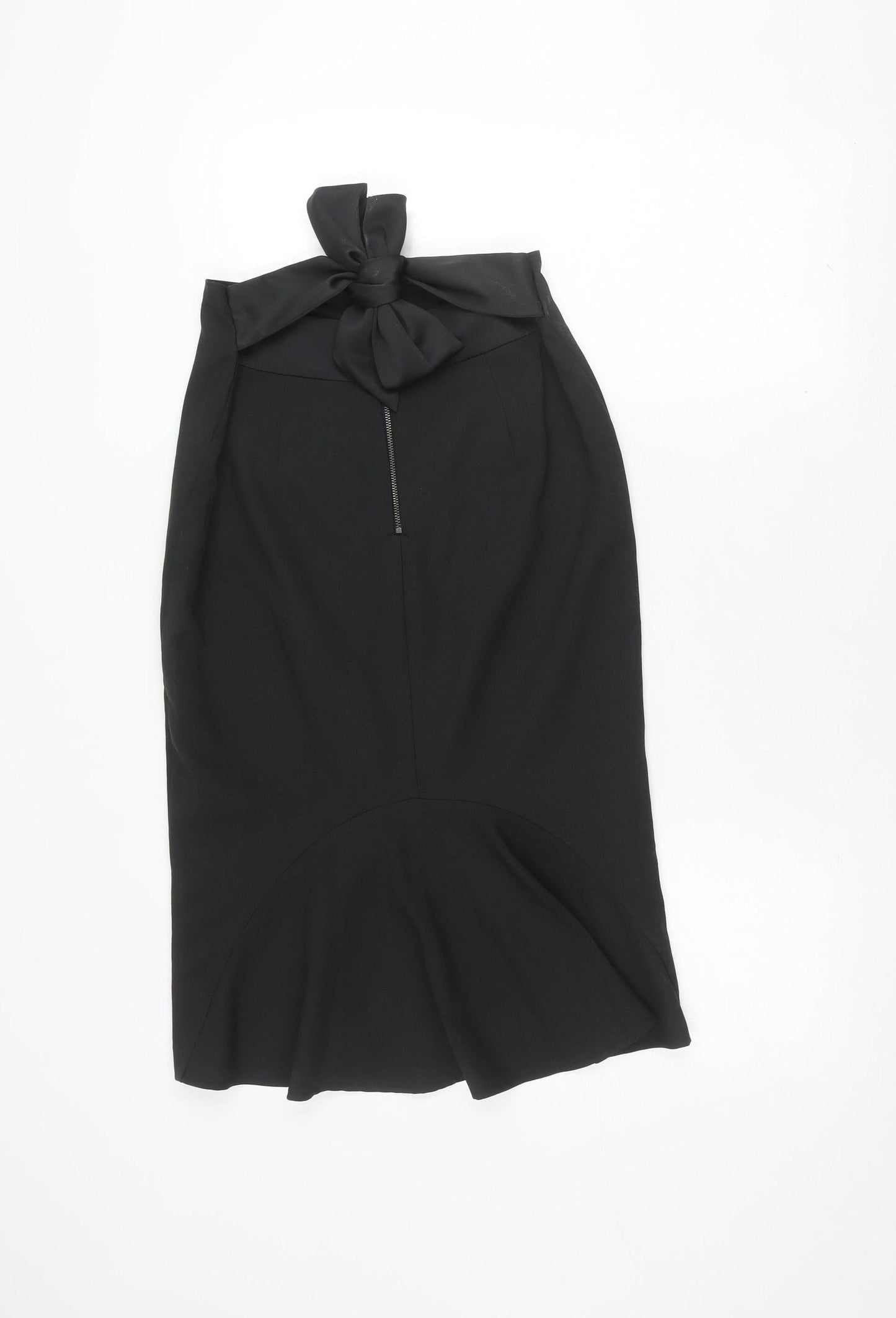Oasis Women's Black Tulip Skirt Size 8 Floral Bow