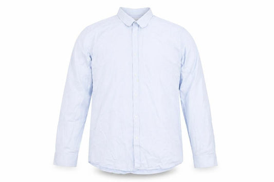 Racing Green Men's Blue Cotton Button-Up Shirt 17.5