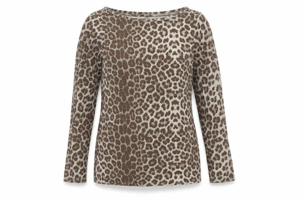 Oasis Women's Brown Animal Print Top M