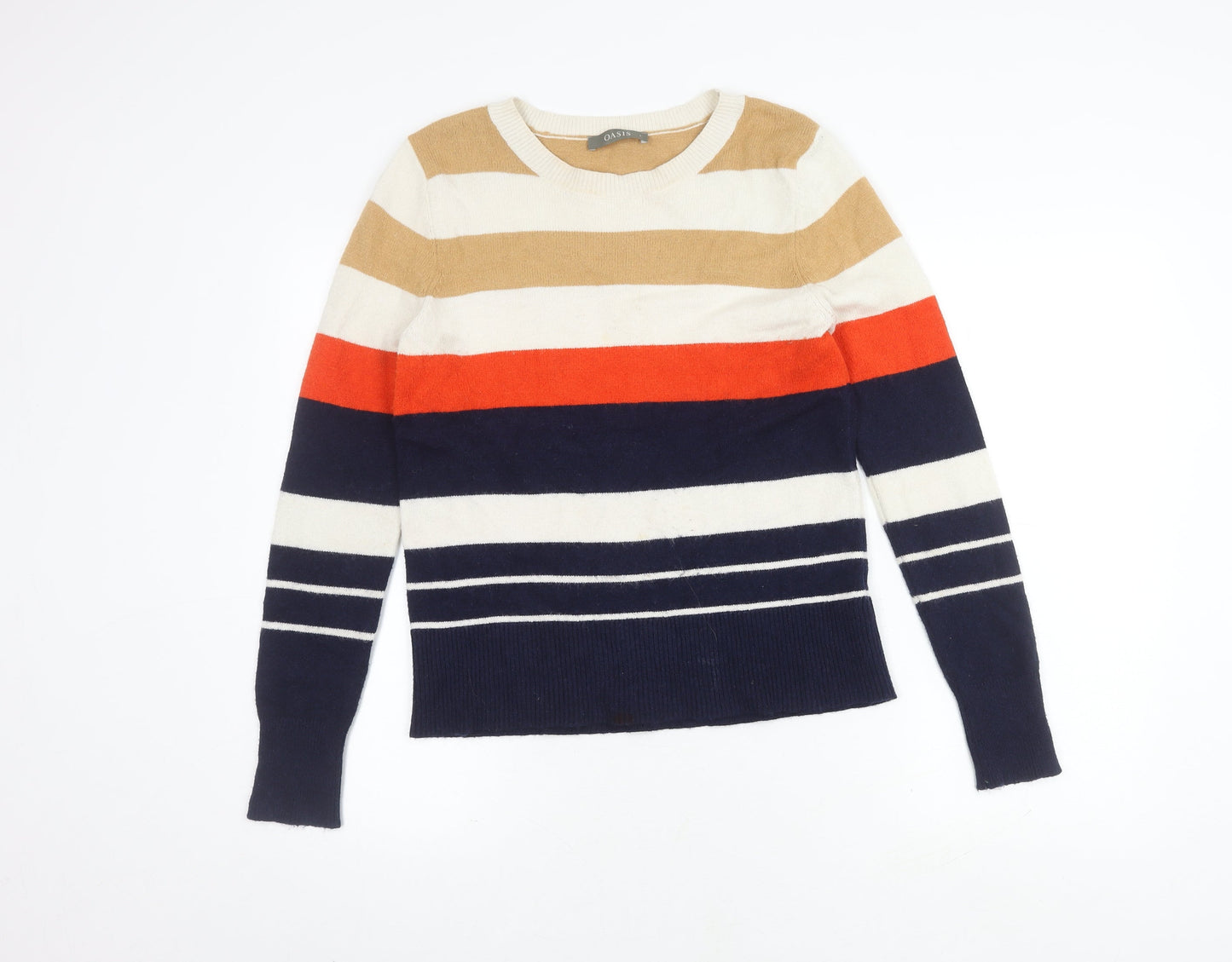 Oasis Women's Multicoloured Striped Pullover Jumper S