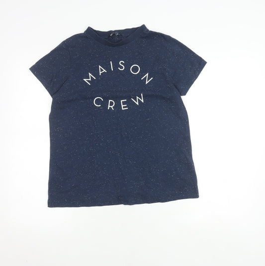 Crew Clothing Boys Blue M T-Shirt Short Sleeve Logo