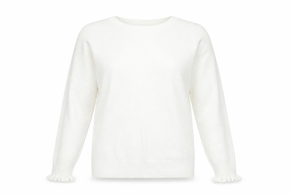 Warehouse Women’s White Pullover Jumper Size 12