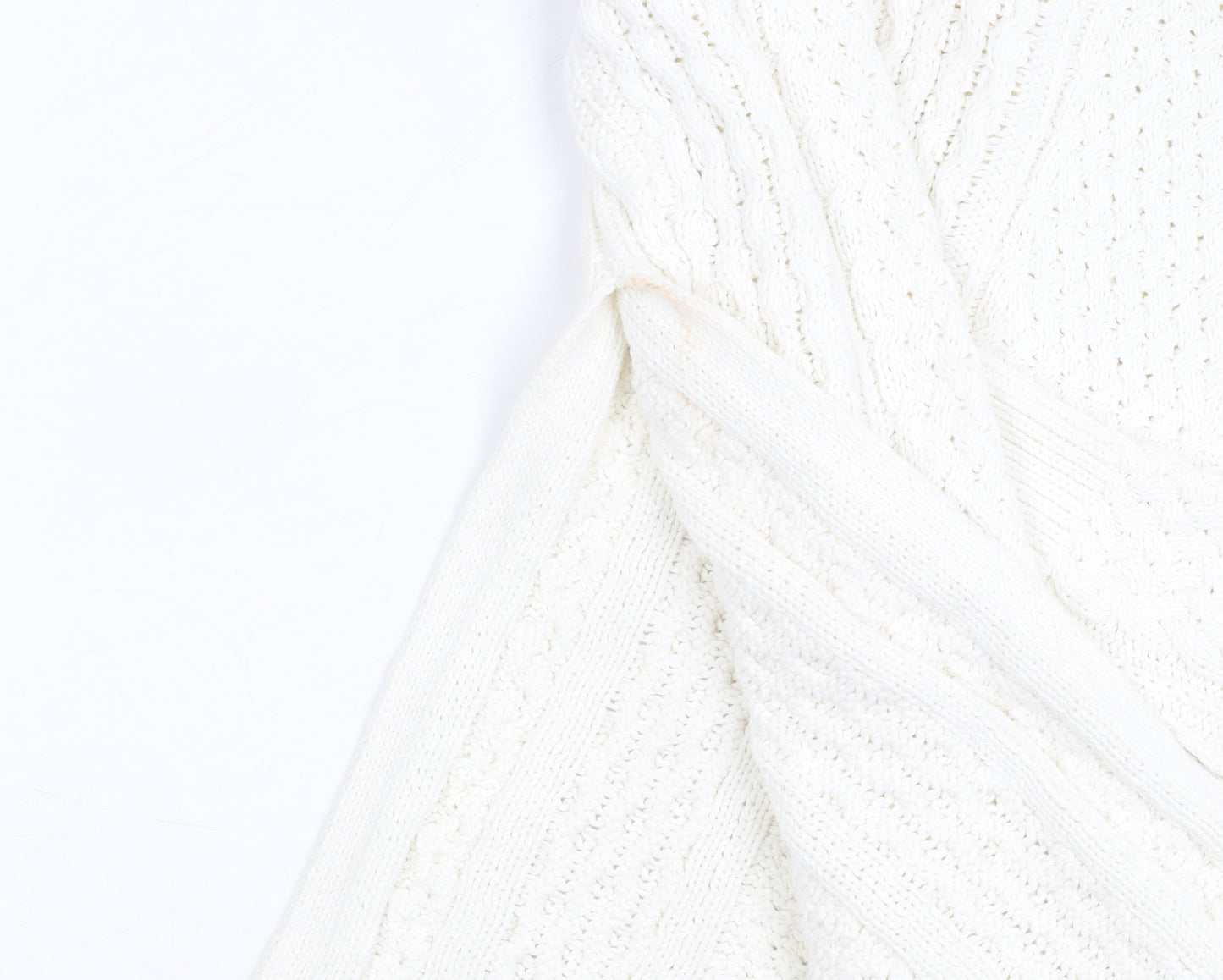 Zara Knit Ivory Wool Blend Women's Jumper S