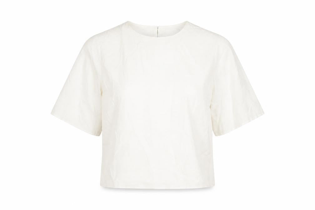 Abercrombie & Fitch Women's Ivory Blouse, S, 3/4 Sleeve, Button