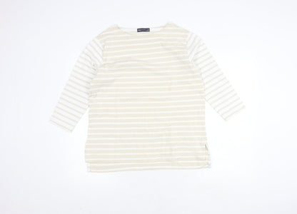 Marks & Spencer Women's Beige Striped Top, Size 12