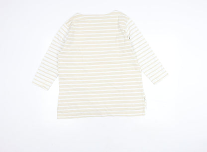 Marks & Spencer Women's Beige Striped Top, Size 12