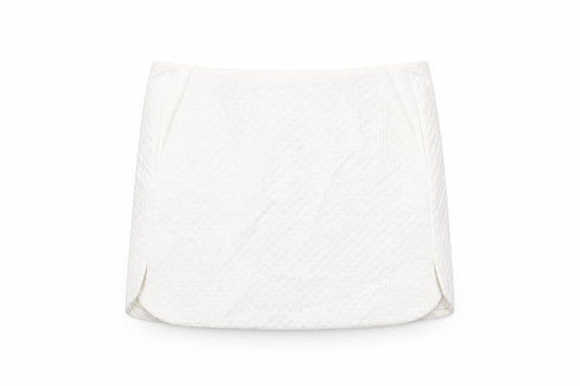 Topshop Women's White Mini Skirt with Zip Accent