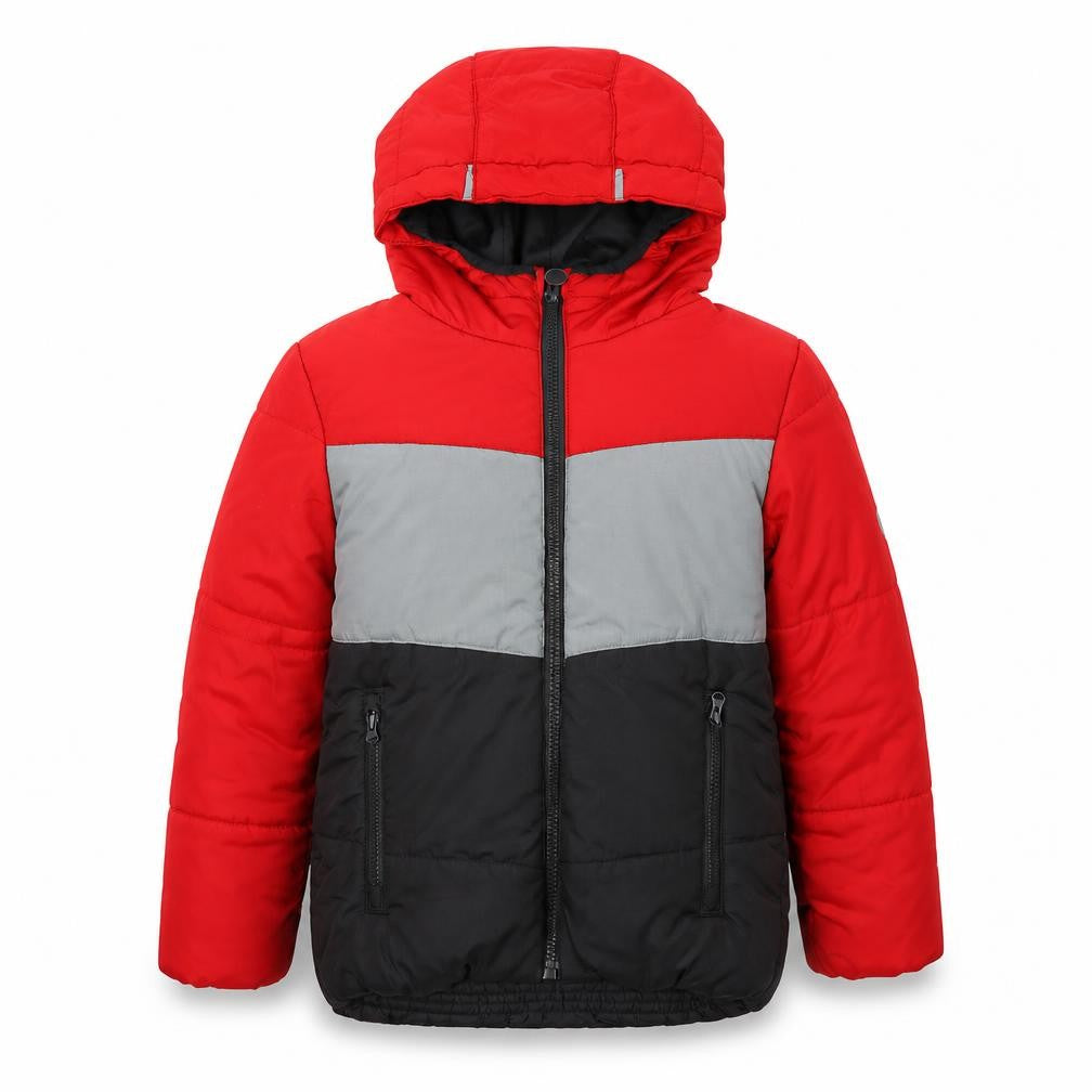 Regatta Boys Red Puffer Jacket 5-6 Years - Hooded & Cosy