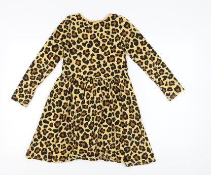 Back view of Bluezoo girls’ multicoloured animal print dress 10-11 years