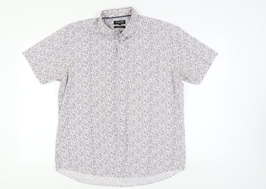 Debenhams Men's Floral Short Sleeve Shirt, Size L