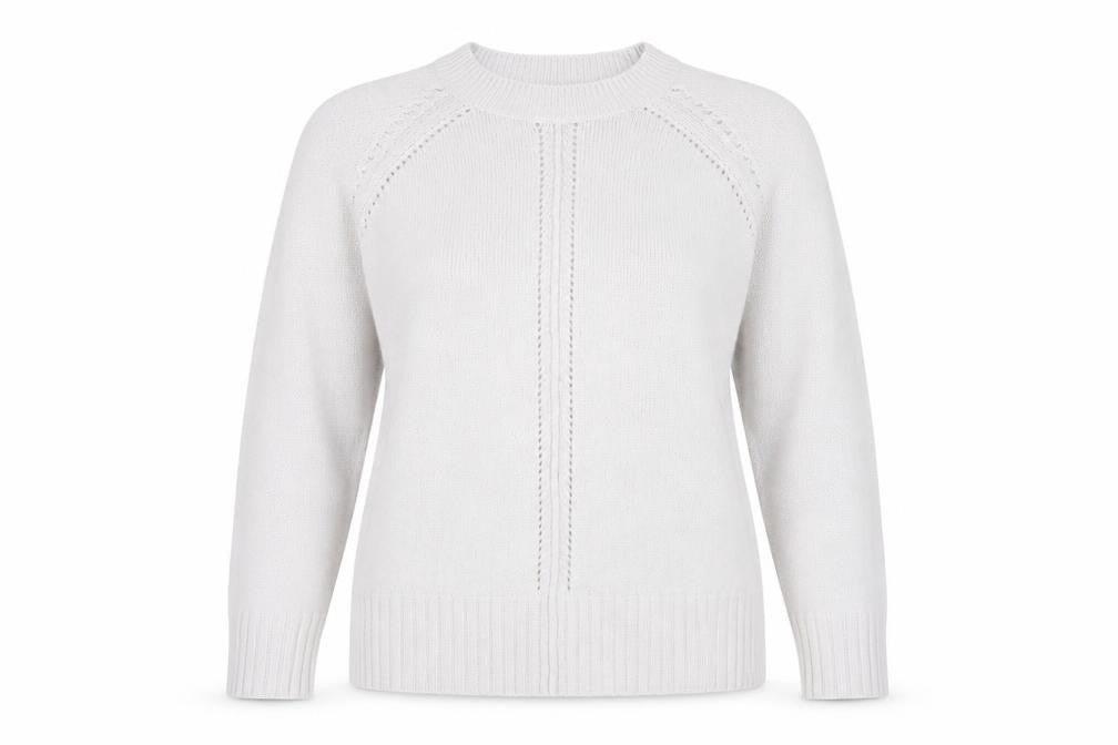 Damart Women's White Crew Neck Thermal Pullover M