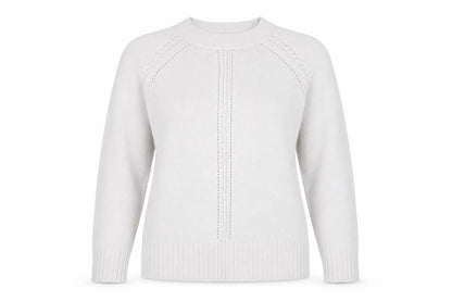 Damart Women's White Crew Neck Thermal Pullover M