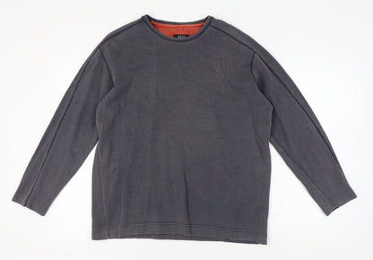 Additional front view of Thomas Nash Men's Grey Pullover Sweatshirt L
