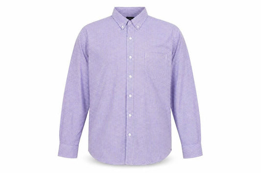 J.Crew Men's Purple Check Button-Up Shirt XL