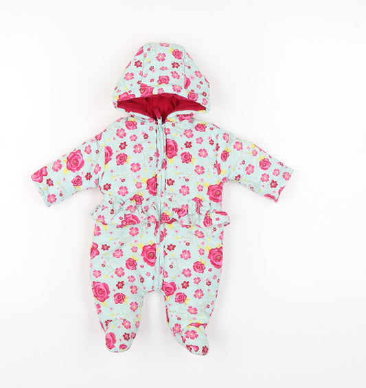 Chloe Louise Newborn Floral Snowsuit - Multicoloured Winter Essential