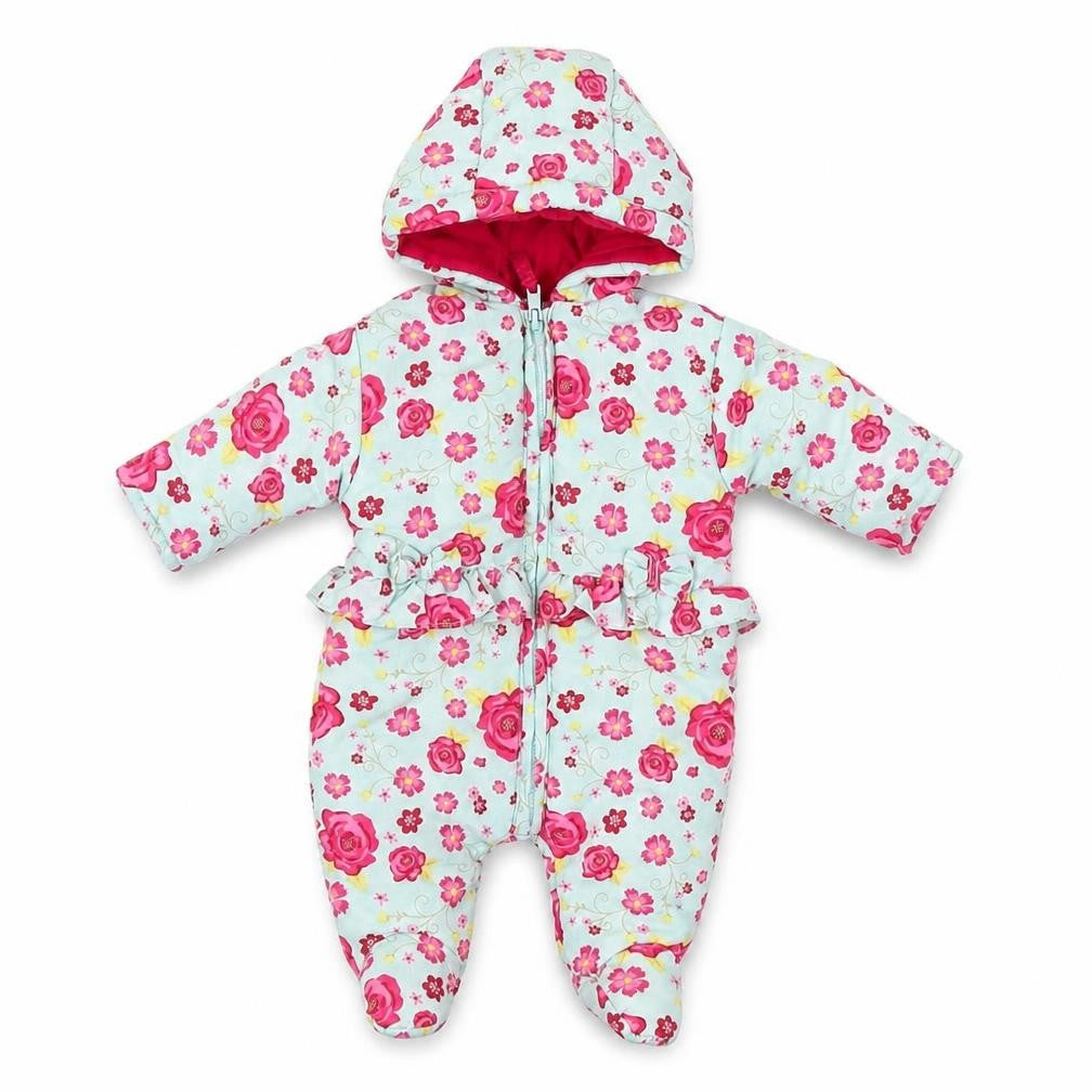 Chloe Louise Newborn Floral Snowsuit - Multicoloured Winter Essential
