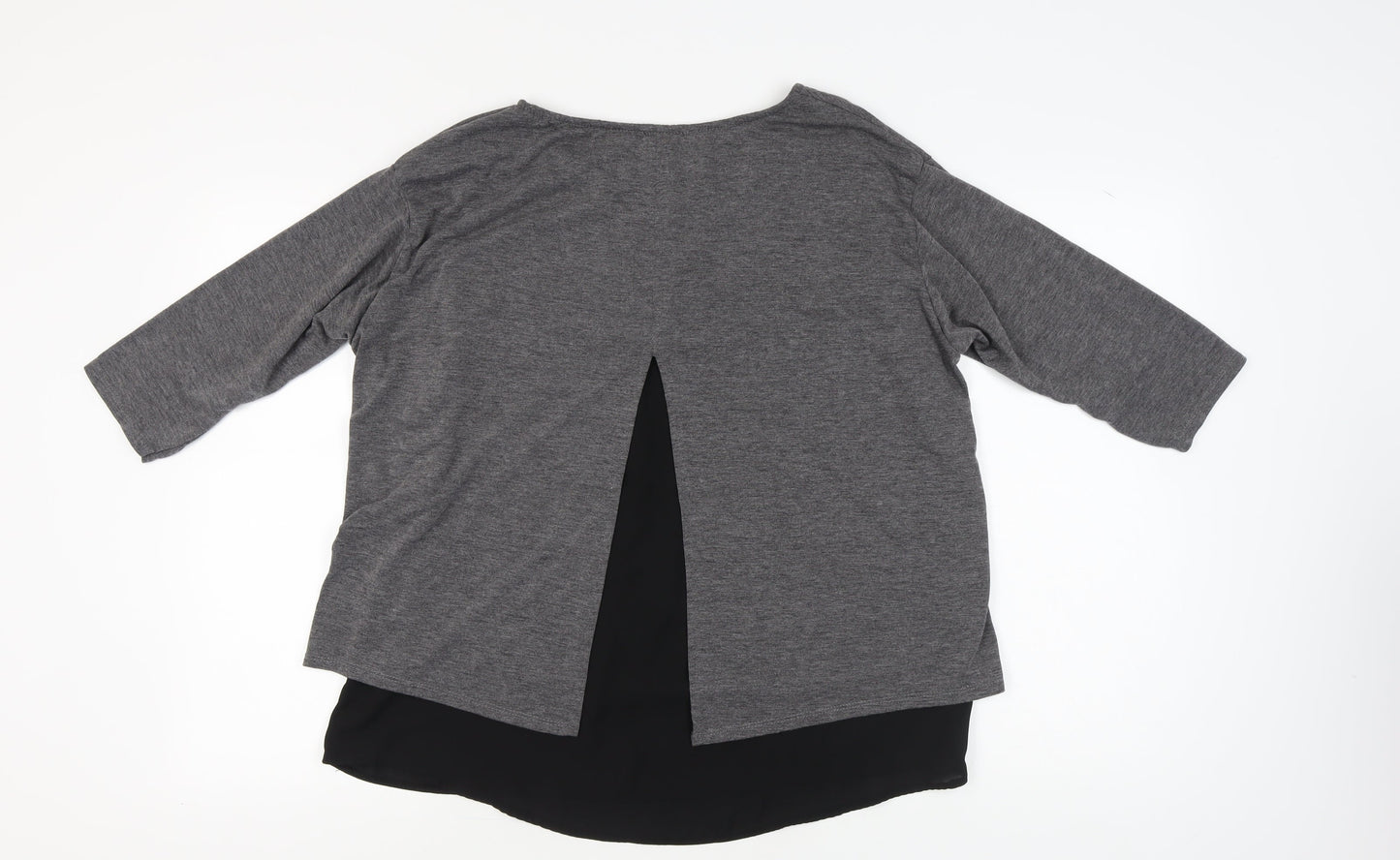 First Avenue Women's Grey Blouse, Size 18, Layered Style