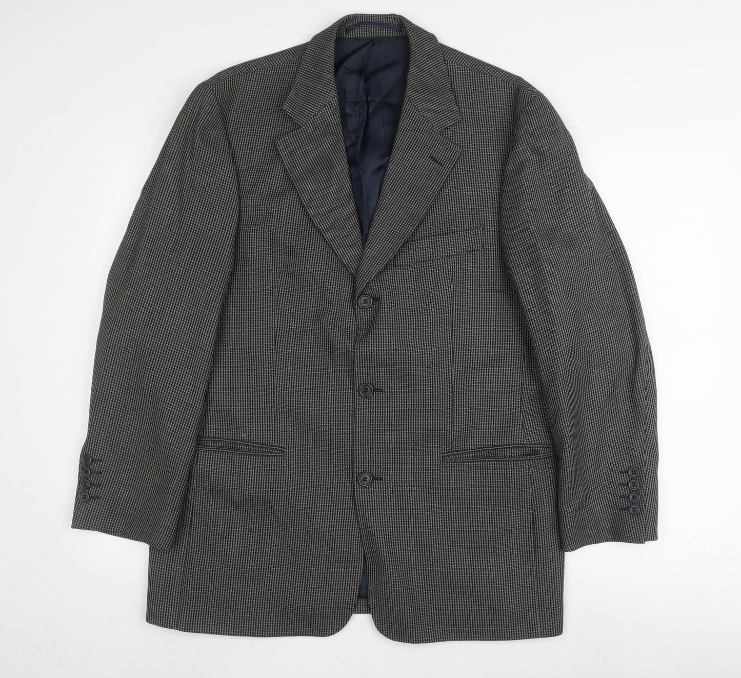 Van Gils Men's Grey Check Blazer 38S Classic Jacket