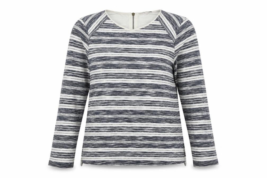Hobbs Women's Striped T-Shirt, Black/White, Size S