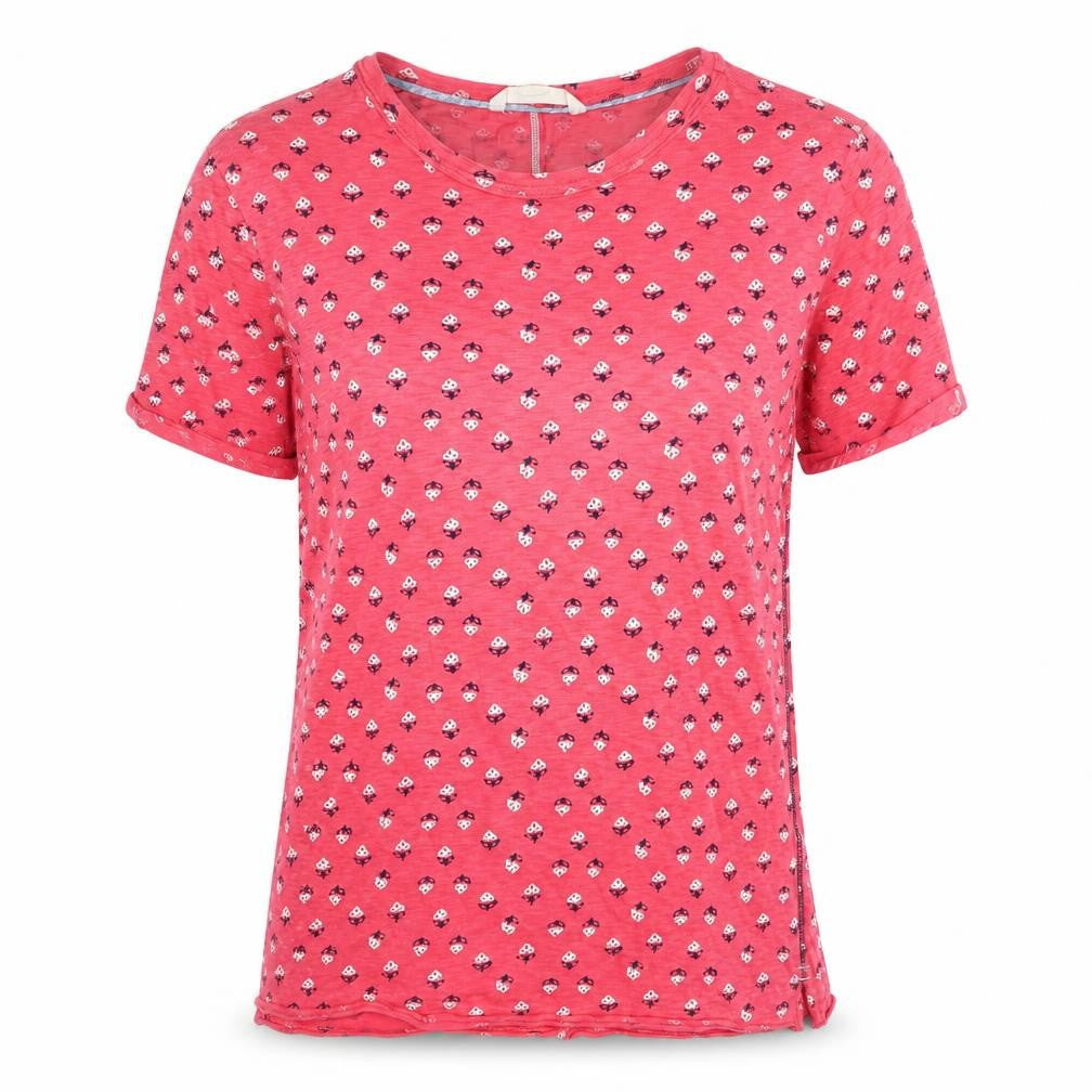 White Stuff Women's Pink Floral T-Shirt, Size 8