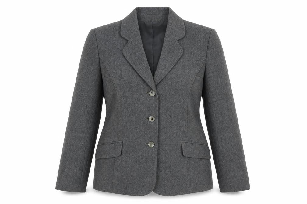 Eastex Women's Grey Wool Blend Blazer, Size 14