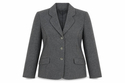 Eastex Women's Grey Wool Blend Blazer, Size 14