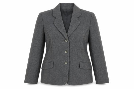 Eastex Women's Grey Wool Blend Blazer, Size 14