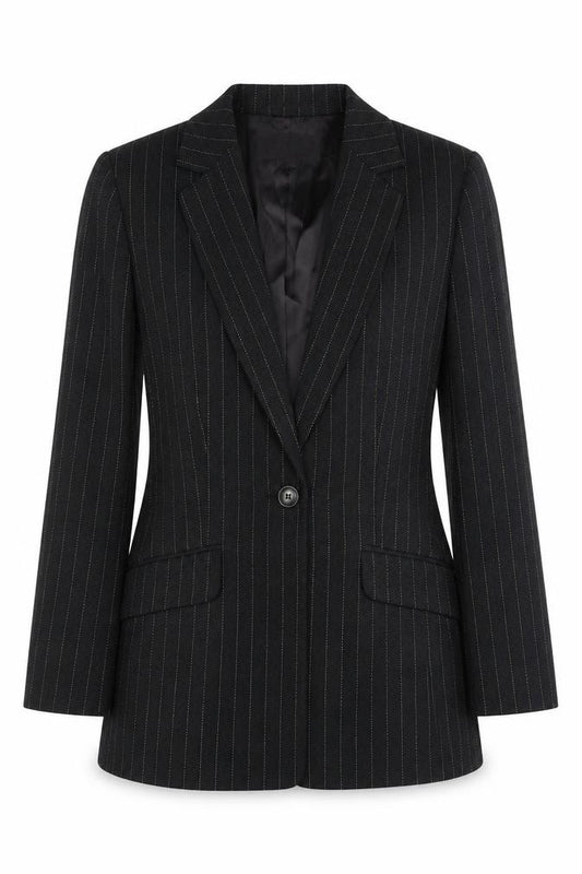 Austin Reed Women's Black Pinstripe Blazer Size 10
