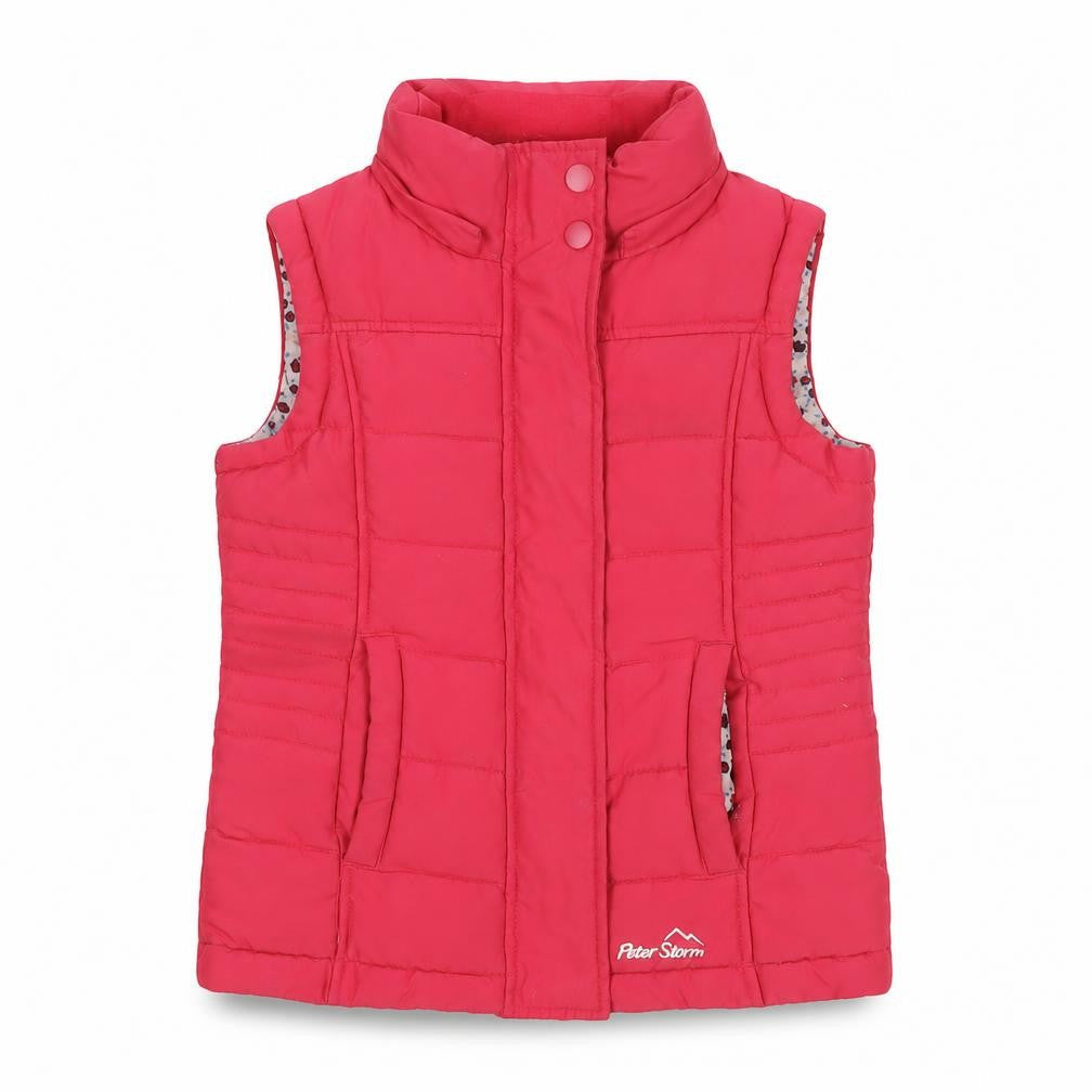 Peter Storm Girls Red Sleeveless Jacket 7-8 Years