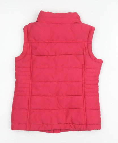 Back view of Peter Storm girls’ red sleeveless jacket 7-8 years