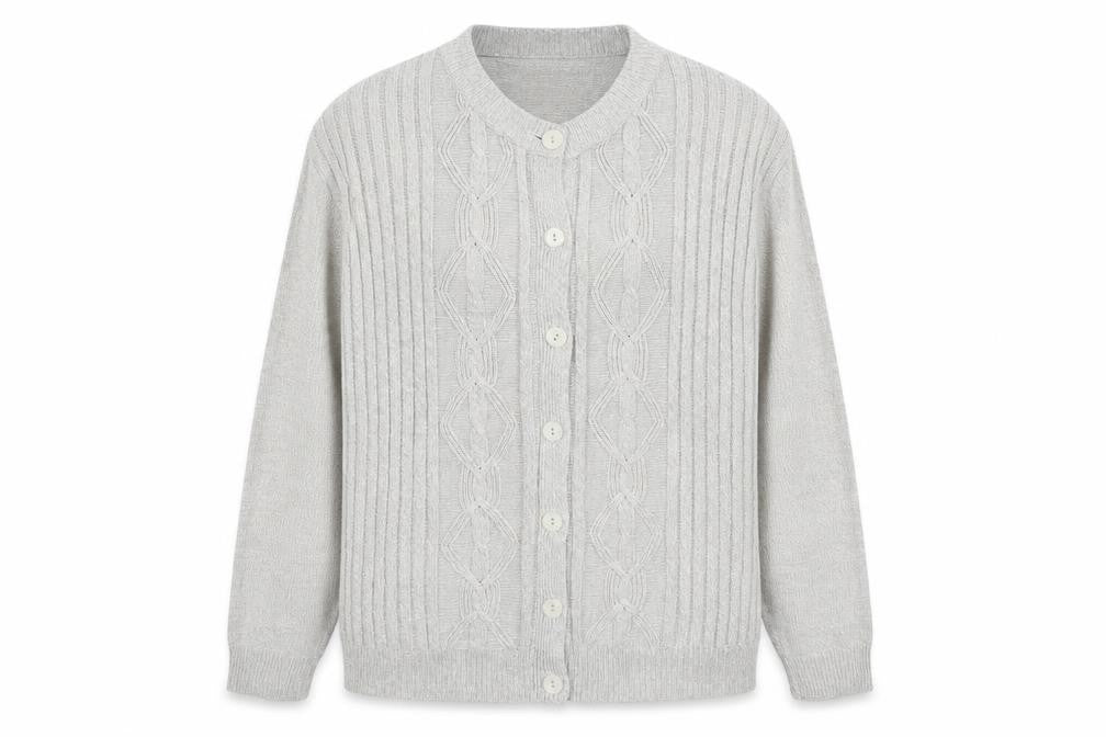 Honor Millburn Grey Women's L Cardigan, Button Accents