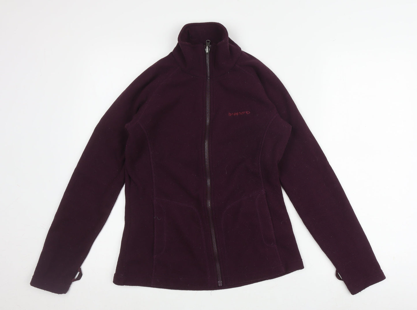 brasher Women’s Purple Full Zip Fleece Sweatshirt, Size 10