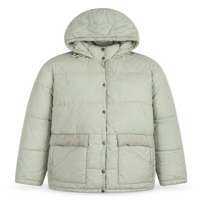 iets Mens frans... Green Puffer Jacket, Hooded