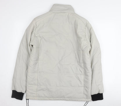 Bellfield Men's Grey Padded Jacket - Size S, Stand-Up Collar