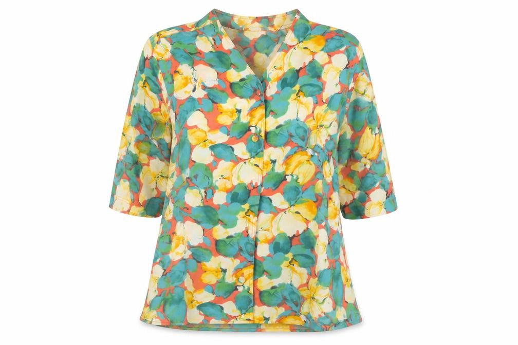 Viyella Women's Multicoloured Floral Tunic Blouse Size 12