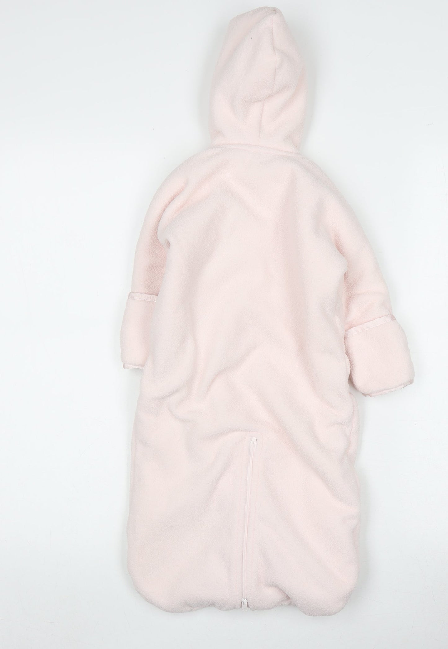 Ralph Lauren Unisex Pink Babygrow 9-12 Months Fleece Hooded