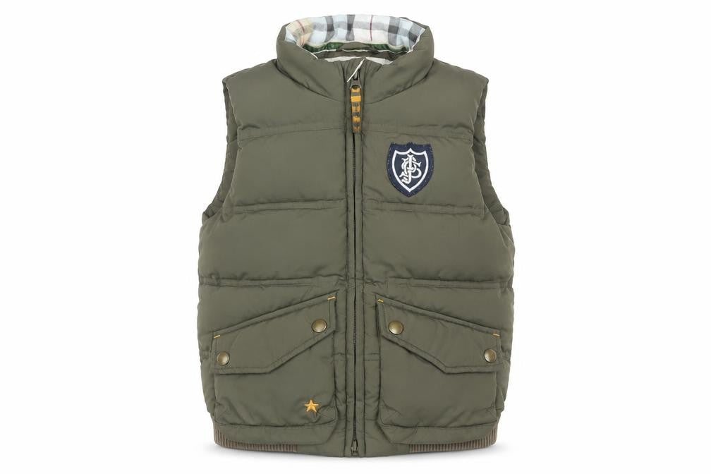 Joules Boys Green Bodywarmer 6-7 Years Lined Pockets
