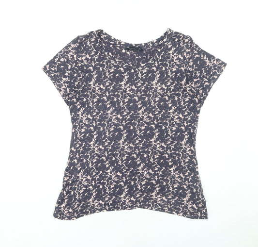 French Connection Women's Blue Floral T-Shirt XL