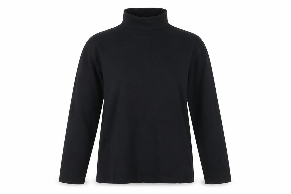 Isle Women's Black High Neck Long Sleeve T-Shirt