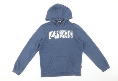 Additional front view of Puma girls’ blue 13-14 years pullover hoodie
