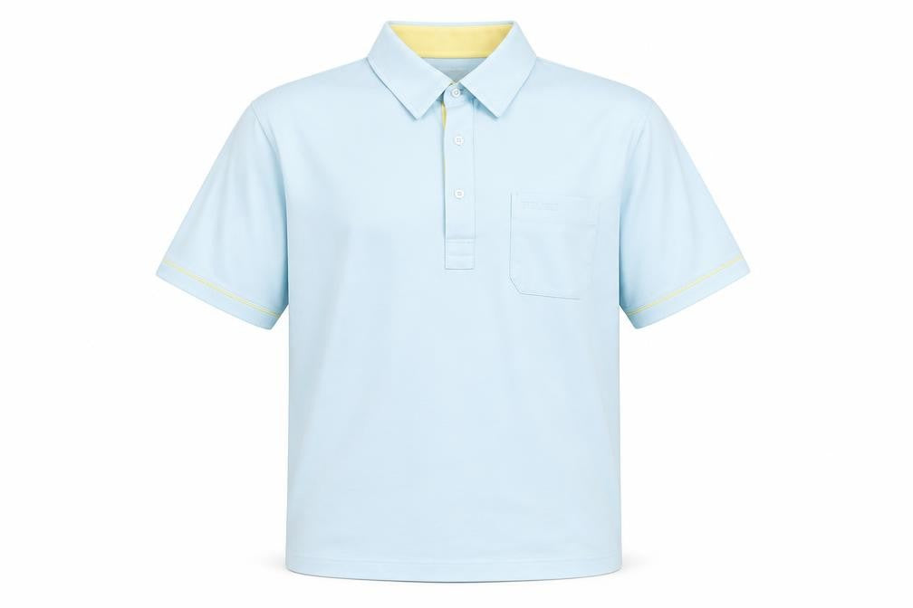 Pegasus Men's Blue Short Sleeve Polo - Medium