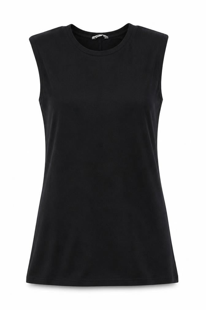 Stradivarius Women's Black Cotton Tank, Size 14