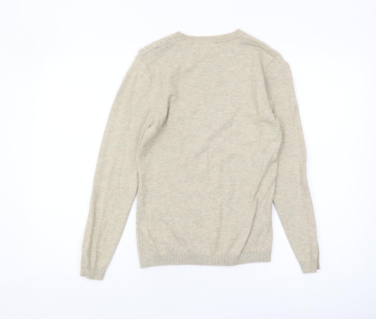 Tulchan Beige Cable-Knit Women's Jumper, Size S