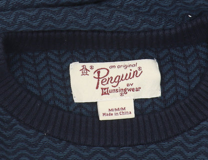 Original Penguin Men's Blue M Cotton Pullover Jumper